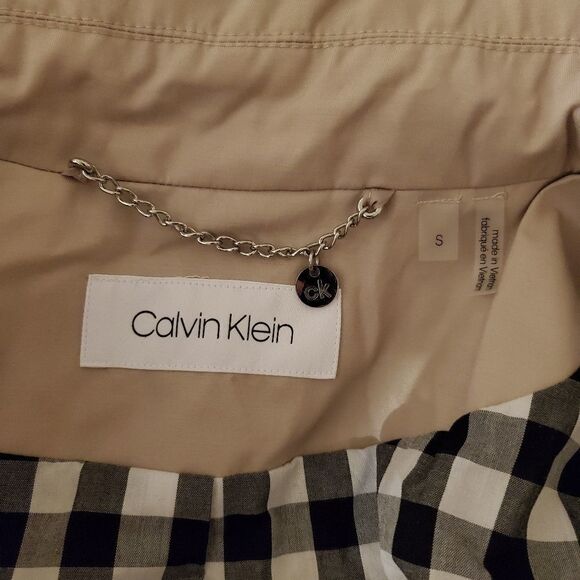 Calvin Klein Hooded Double Breasted Trench Coat - Picture 11 of 14